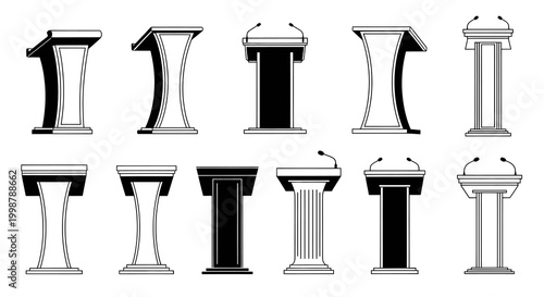 Podium and Lectern Collection for Public Speaking