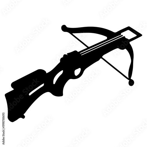 Silhouette of a Modern Crossbow Weapon.