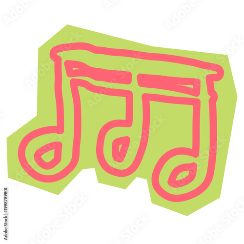 note music melodies scrap decor illustration 