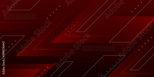 A futuristic scene with abstract circuit boards and glowing red lines unfolding in Technology.