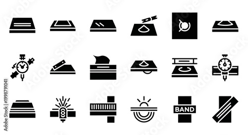 Shoe icons, footwear symbols, black vector set, 20 elements, fashion design assets