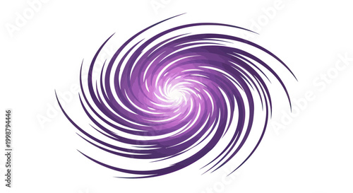 Abstract Purple Swirl Vortex, Galactic Spiral Energy Burst