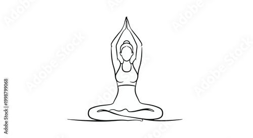 Woman sitting in a lotus position practices yoga to achieve a balanced and mindful mental state.