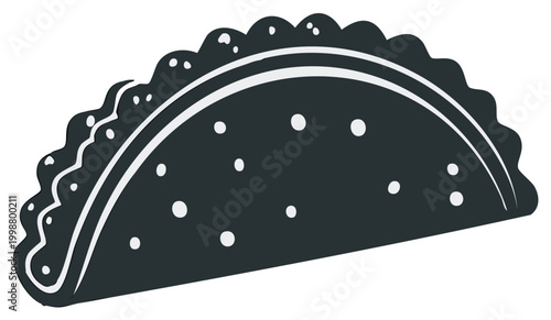 Taco illustration vector graphic for Mexican food design menu and restaurant promotions