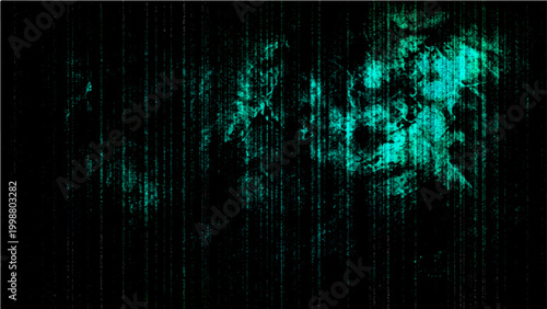 Vector Abstract teal textured graphic art, showcasing intricate dark ambiance  elements evoking depth, digital strokes.