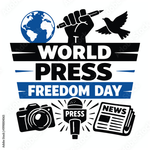 World Press Freedom Day Flyer Promoting Freedom of Speech and Independent Journalism
