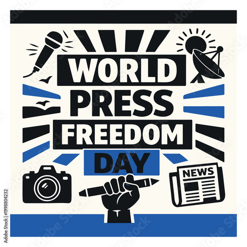 World Press Freedom Day Flyer Promoting Freedom of Speech and Independent Journalism