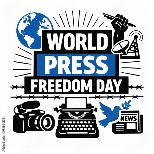 World Press Freedom Day Flyer Promoting Freedom of Speech and Independent Journalism