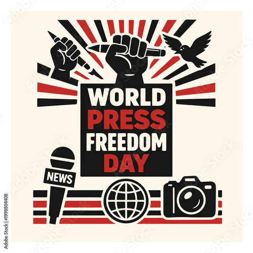 World Press Freedom Day Flyer Promoting Freedom of Speech and Independent Journalism
