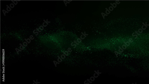 Vector Abstract Mysterious atmospheric celestial spectacle, luminous green streak traverses obsidian canvas. evoking cosmos.