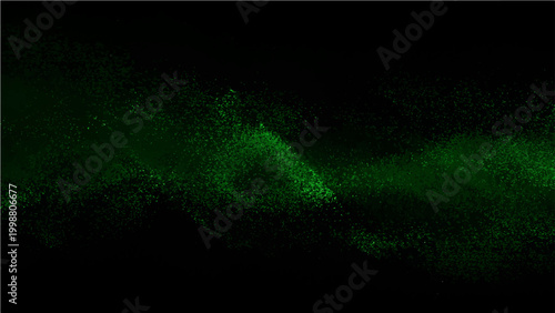 Vector Abstract a wave of light glows dynamically and mysterious in the blackness.