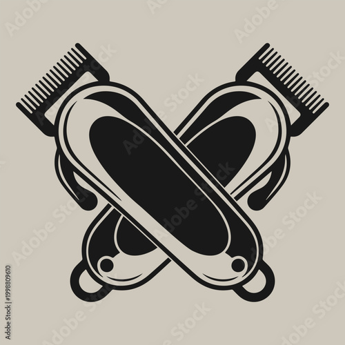 Hair clipper barbershop vintage logo