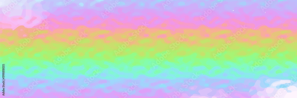 Fototapeta premium Iridescent holographic abstract rainbow seamless pattern. Vibrant background in 80s and 90s style. Tie dye art gradient effect. Unicorn wallpaper. Fairy tale backdrop.