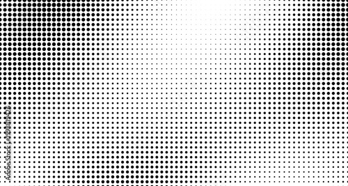 Black and white halftone dot fade background
