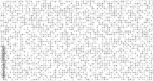Black dots scattered on a white background pattern