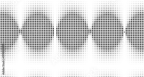 Black square halftone pattern on white background