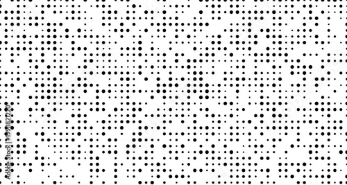 Dense pattern of random black dots on white random