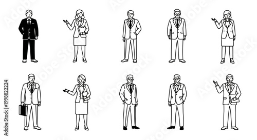 Collection Of Diverse Business Professionals Posed In Formal Attire For Corporate Settings And Office Environments Showcasing Different Roles And