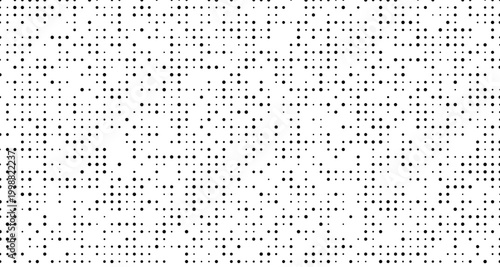 White background, with scattered black, dots pattern