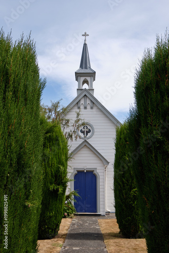 The Sacred Heart Catholic Church, a beautiful example of a small rural church, was opened on Christmas Day 1880 - Greytown, New Zealand
