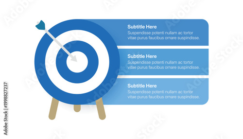 Infographic of Blue Target Standing on Wooden Legs