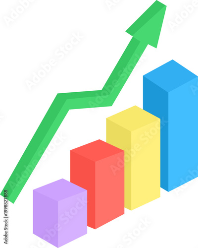 Isometric bar graph illustration Free Download Isometric bar graph illustration - GFXLoad