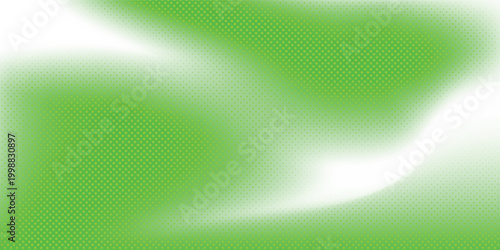 Green halftone offset print texture with wavy dithered gradient pattern.