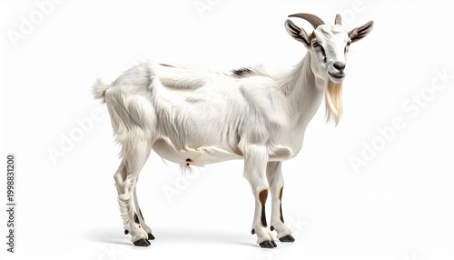 Realistic goat for Eid al Adha isolated on white background studio pro