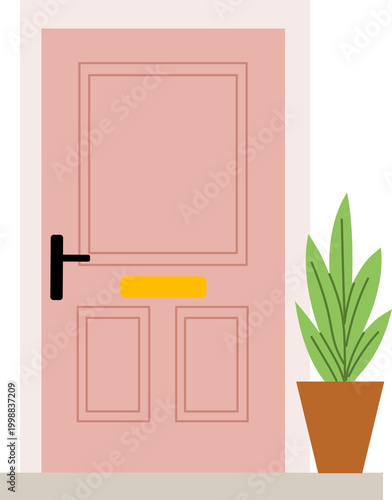 Blush Pink Entry Door