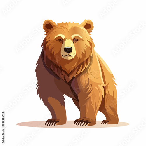 Large Brown Bear Standing Alone.