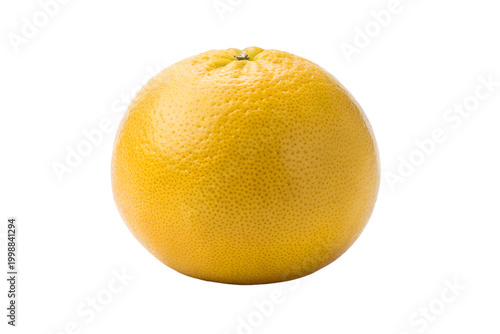 Fresh Yellow Lemon with Green Leaf Isolated on White Background