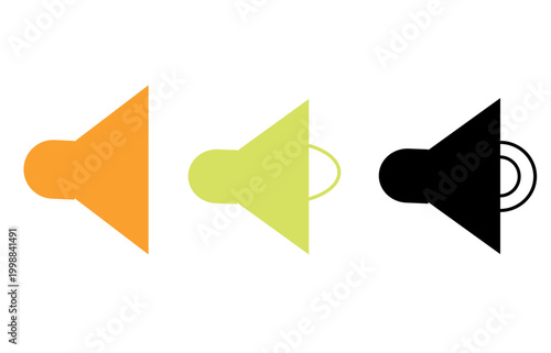 speaker icon volume sound.Audio speaker. volume icons
