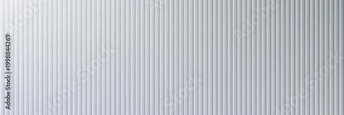Acrylic satin corrugated glass texture light gray background. Blurred soft ribbed transparent striped door window overlay. Metal silver reeded polycarbonate sheet. Abstract vertical gradient pattern