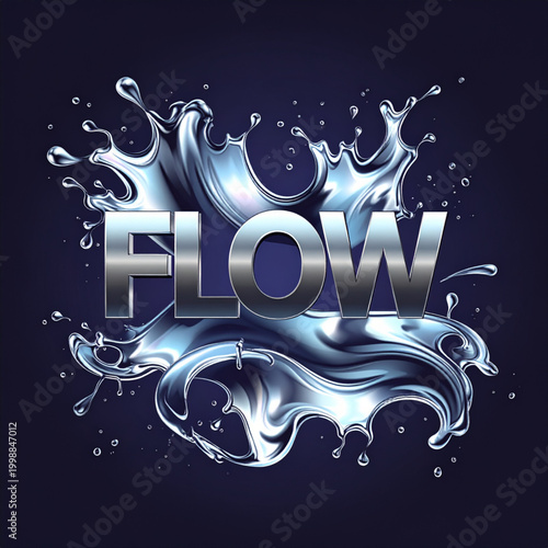 Water Flow Liquid Motion Splash.