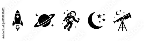 Space and Astronomy Icons Set