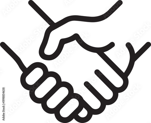 Two hands shaking in agreement with a firm handshake