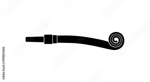 Black Silhouette of a Party Noise Maker