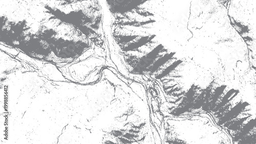 Rock and soil layers cross section with dark texture