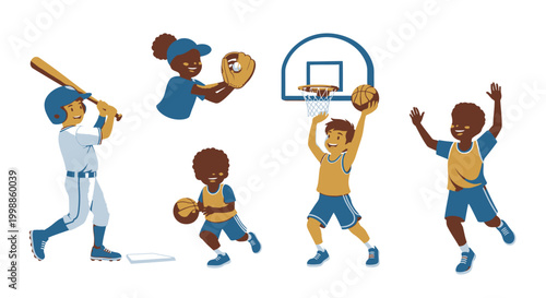 boys playing sports with balls.