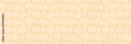 PrintYellow instant noodle, pasta and spaghetti texture with geometric wavy lines. Ramen, pasta vector pattern. Background abstract food illustration