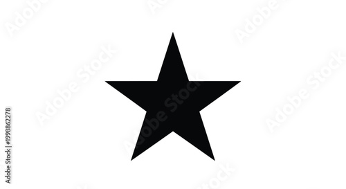 Simple black five-pointed star vector graphic icon design