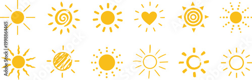 Sun Illustration Vector Set