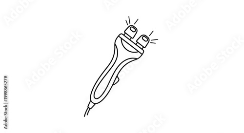 Handheld beauty device with two probes emitting light, for skincare and anti-aging treatments