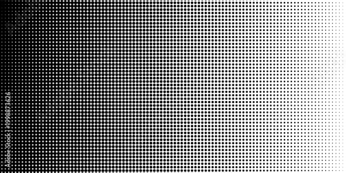 Half tone gradient. Dotted gradient, fine dot spraying and halftone dotted background seamless horizontal geometric pattern vector template set. vector illustration