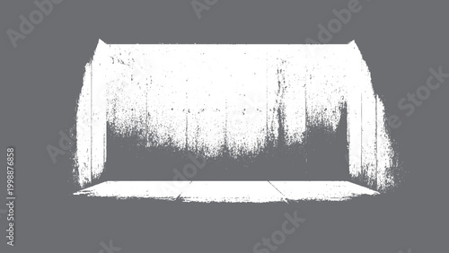 Irregular monochrome graphic texture with rough grunge effect and distressed abstract background vector isolated on clean white