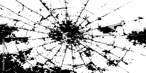 Fractured Glass: A Close-up of Shattered Beauty