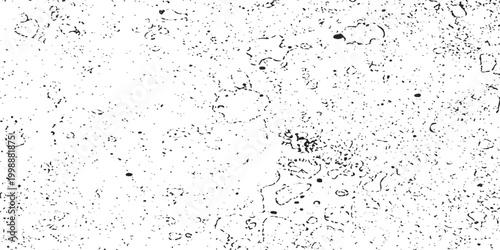 Black and white grunge texture overlay with heavy ink splatter and distressed vintage paper surface design element.