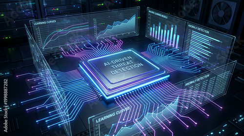 AI Driven Threat Detection Microchip in a Data Center for Advanced Cybersecurity
