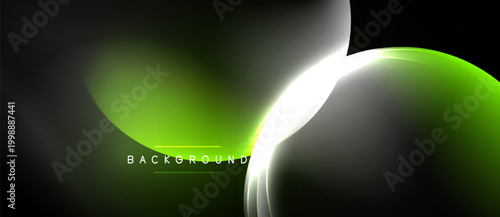 Abstract fluid shapes blend, creating dynamic green, white, black gradients. Modern design element for backgrounds, presentations.