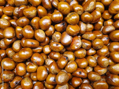 Full frame product for good healthy chestnuts. grain, healthy, chestnut, vegan food, beans, nut, seed, close up